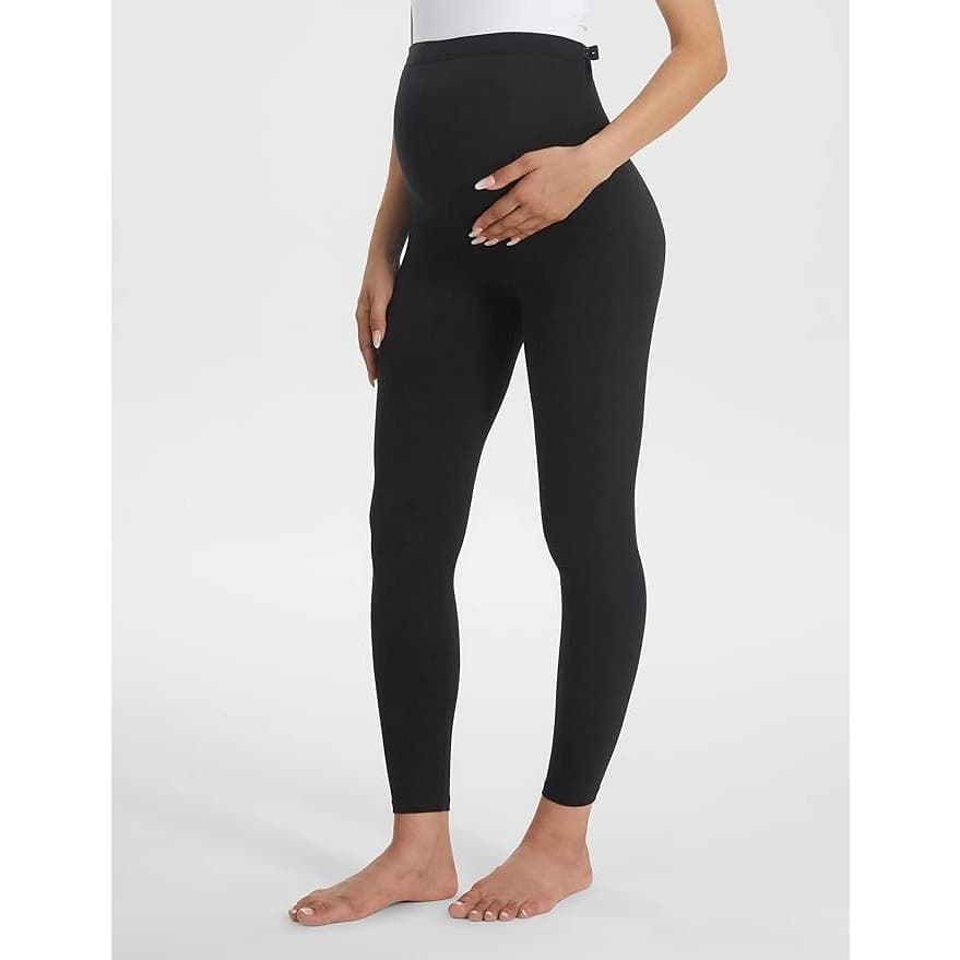 Maternity Leggings Over Belly Stretch Pregnancy Leggings 3 Pack Size S - Thumbnail 3