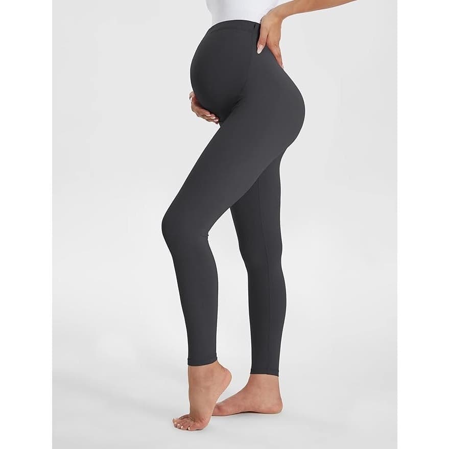 Maternity Leggings Over Belly Stretch Pregnancy Leggings 3 Pack Size S - Thumbnail 2