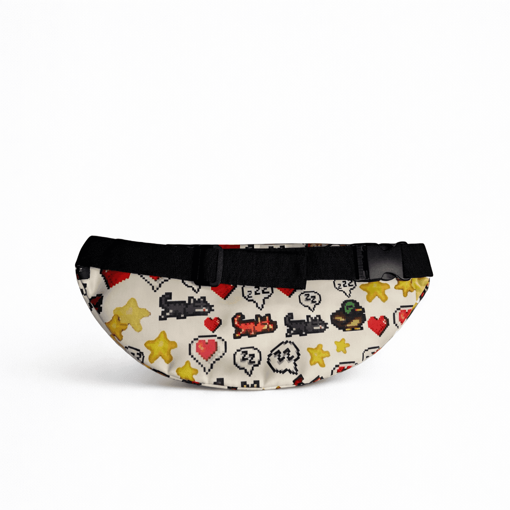 Pixel Art Fanny Pack Waist Bag Funny Quote Waterproof Crossbody Belt Bag - Thumbnail 3