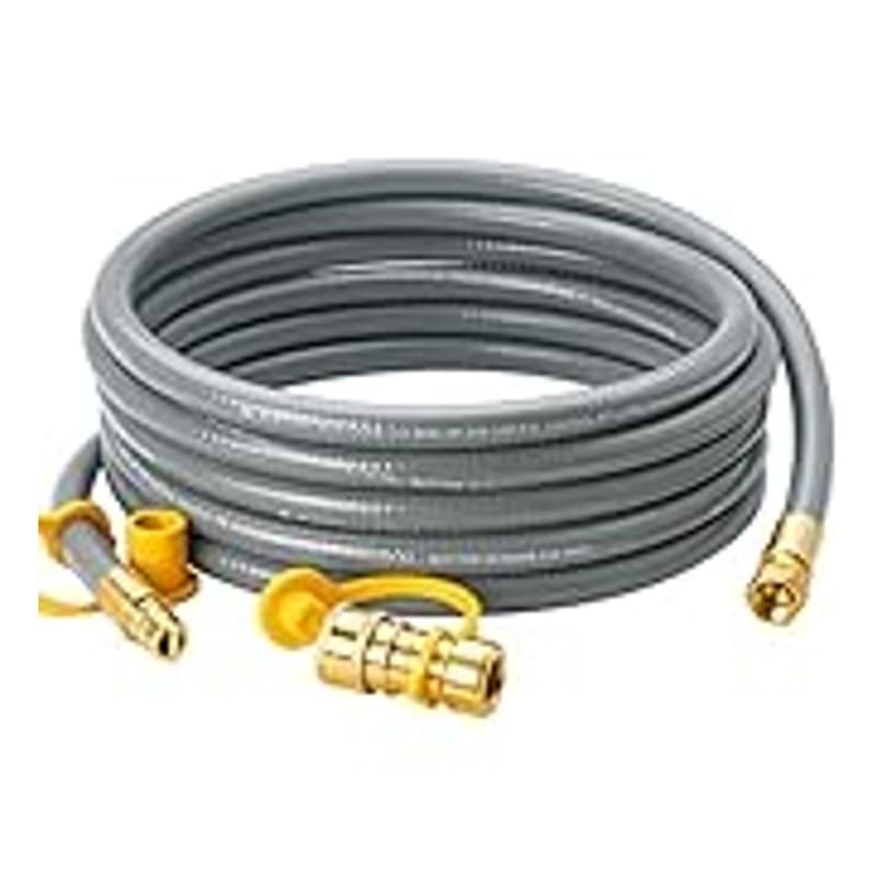 3/8 Inch Natural Gas Quick Connect Fittings Kit Solid Brass Propane Hose - Thumbnail 7