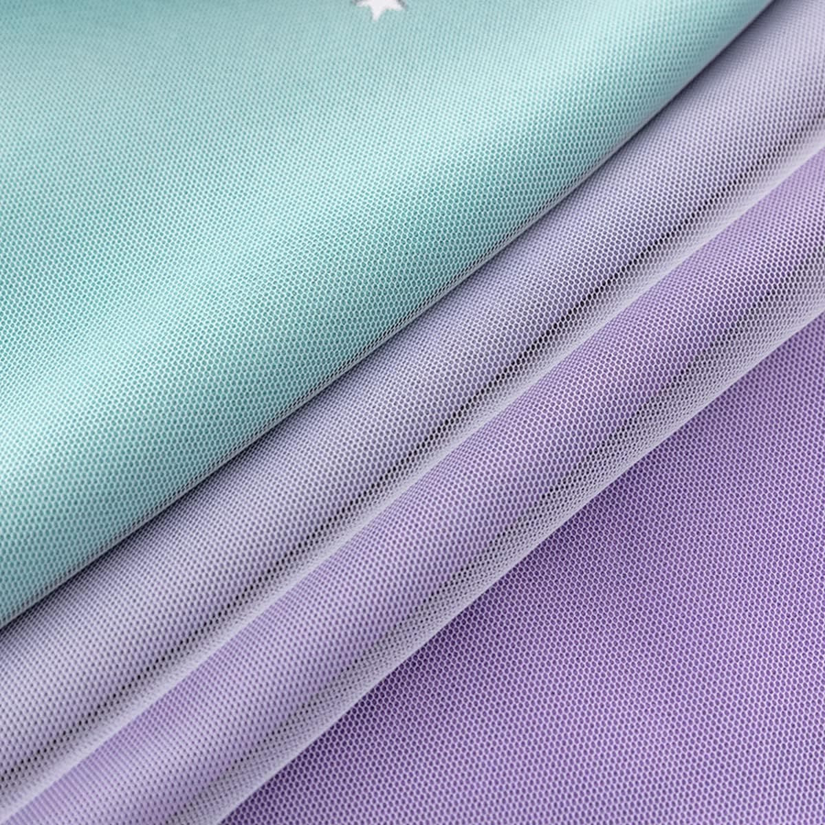 Kids Princess Star Curtains Purple Teal Blackout Sheer 84x52 1 Panel - Thumbnail 8