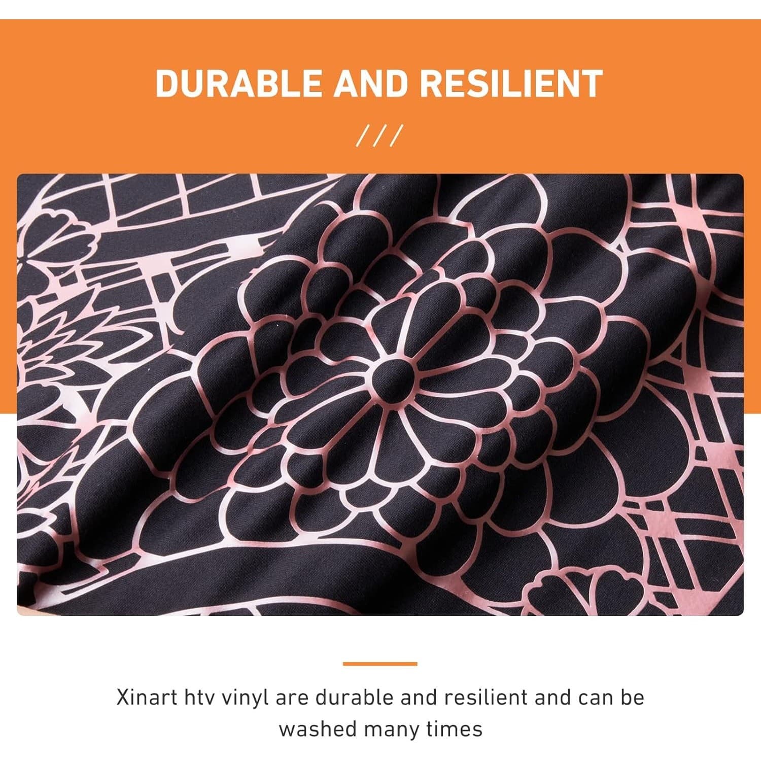 Rose Gold HTV Vinyl Roll 12"x 20FT Heat Transfer Iron On Easy Weed Shirts - Thumbnail 6