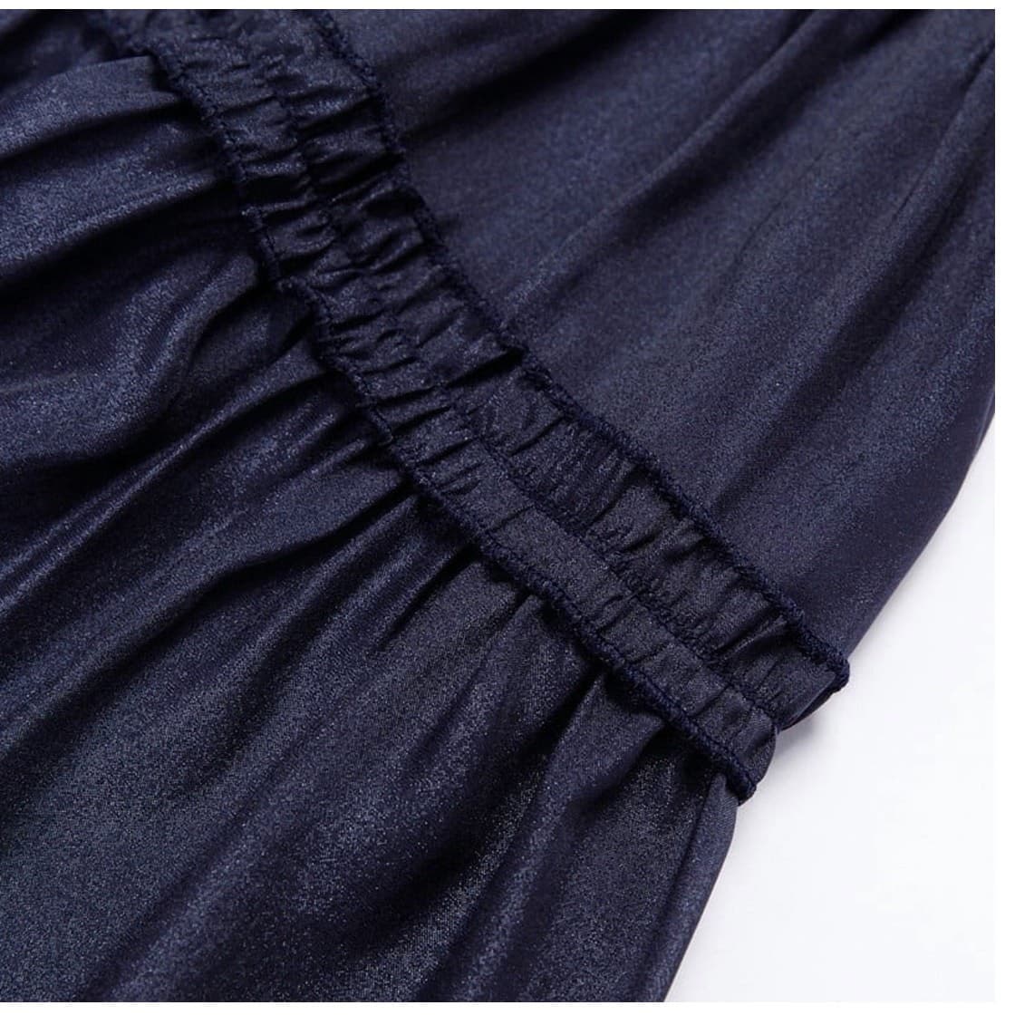 Girls Navy Ruffle Tiered Midi Dress Sleeveless Party Dress Size 12 Y - Thumbnail 10