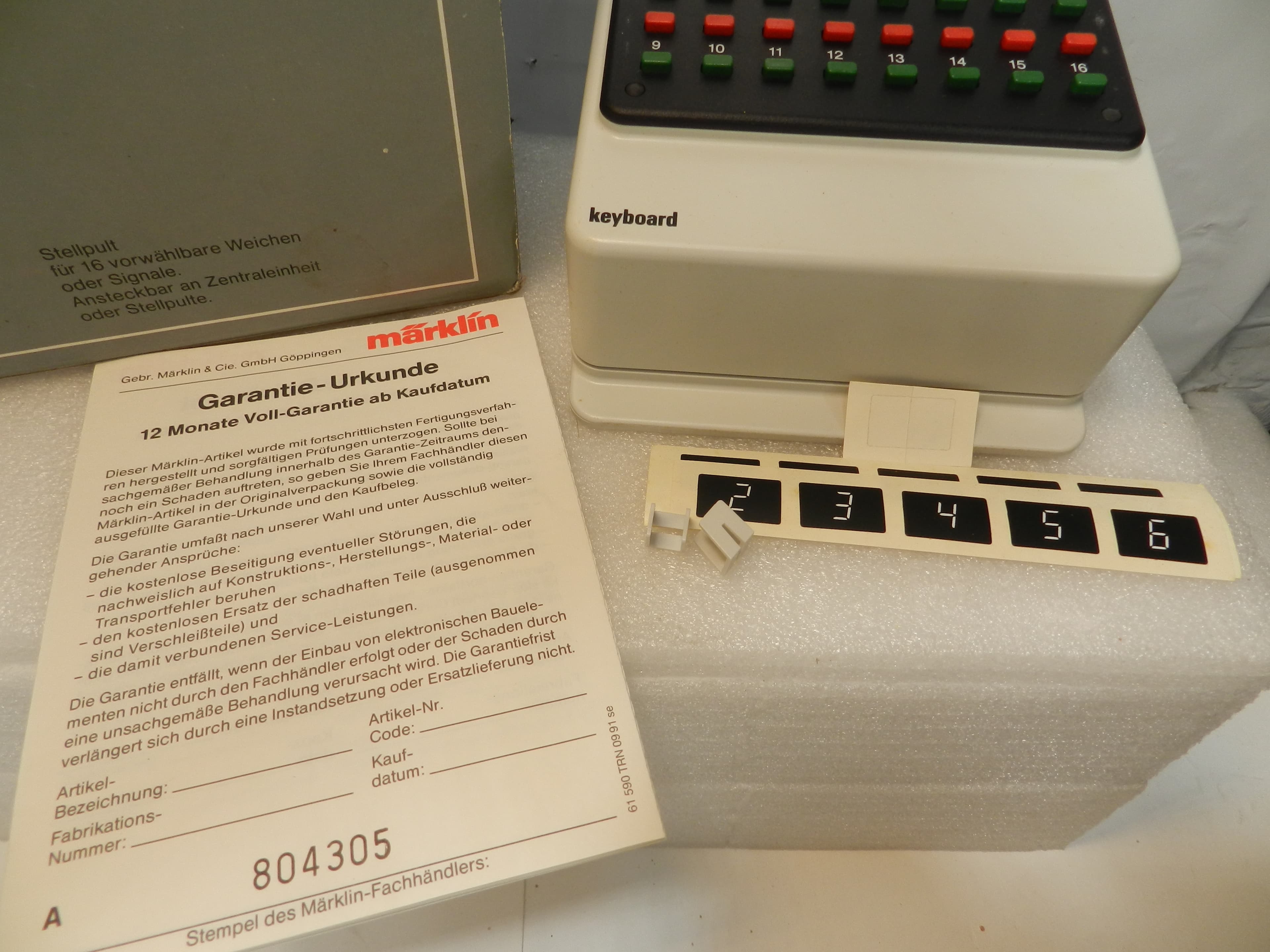 Vintage Marklin Digital Keyboard 6040 Train System Germany (P50K) - Thumbnail 3