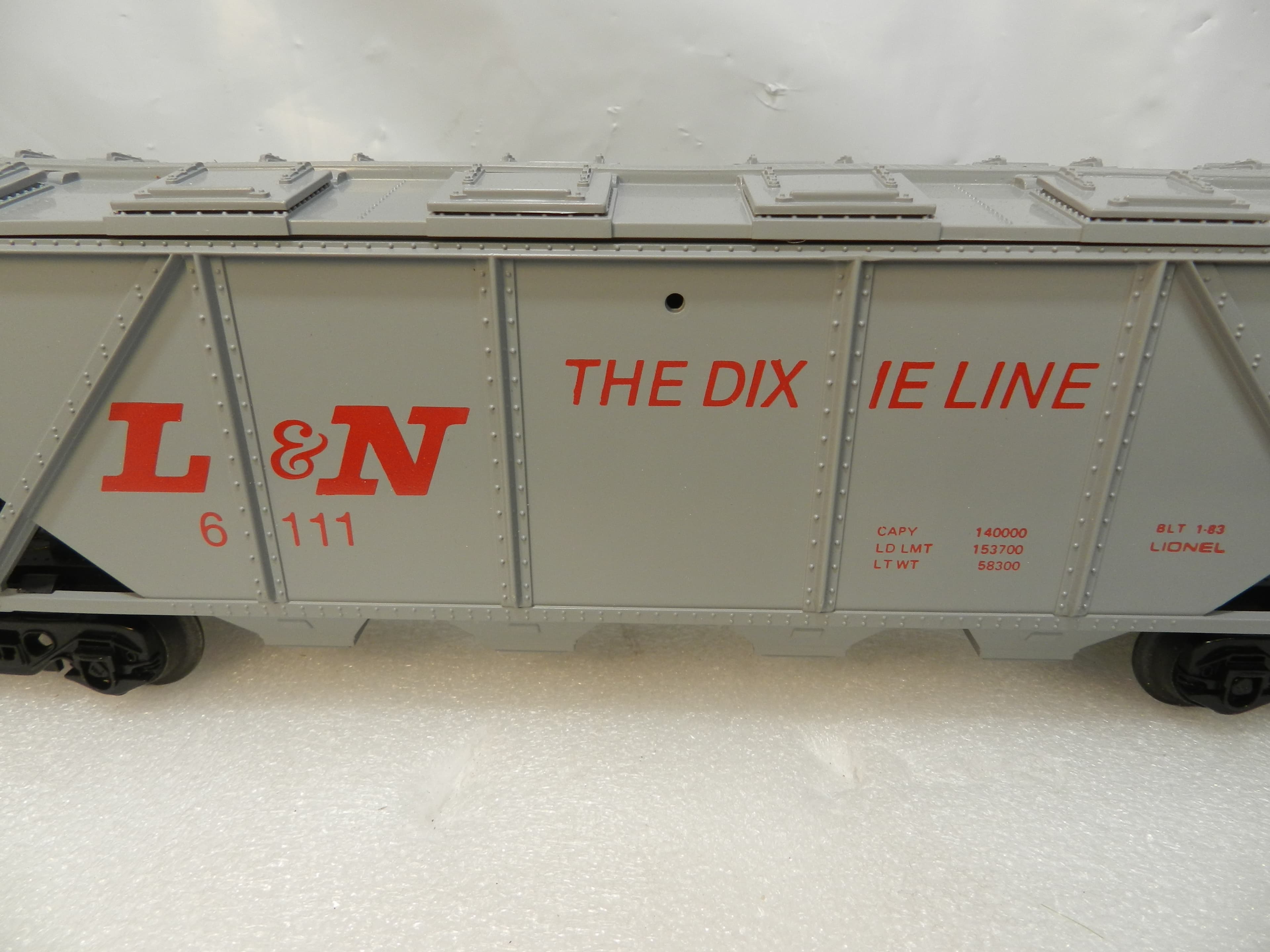 Vintage Lionel 6-6111 L&N Covered Hopper Car 0 & 027 Gauge Train Car (P51K) - Thumbnail 10