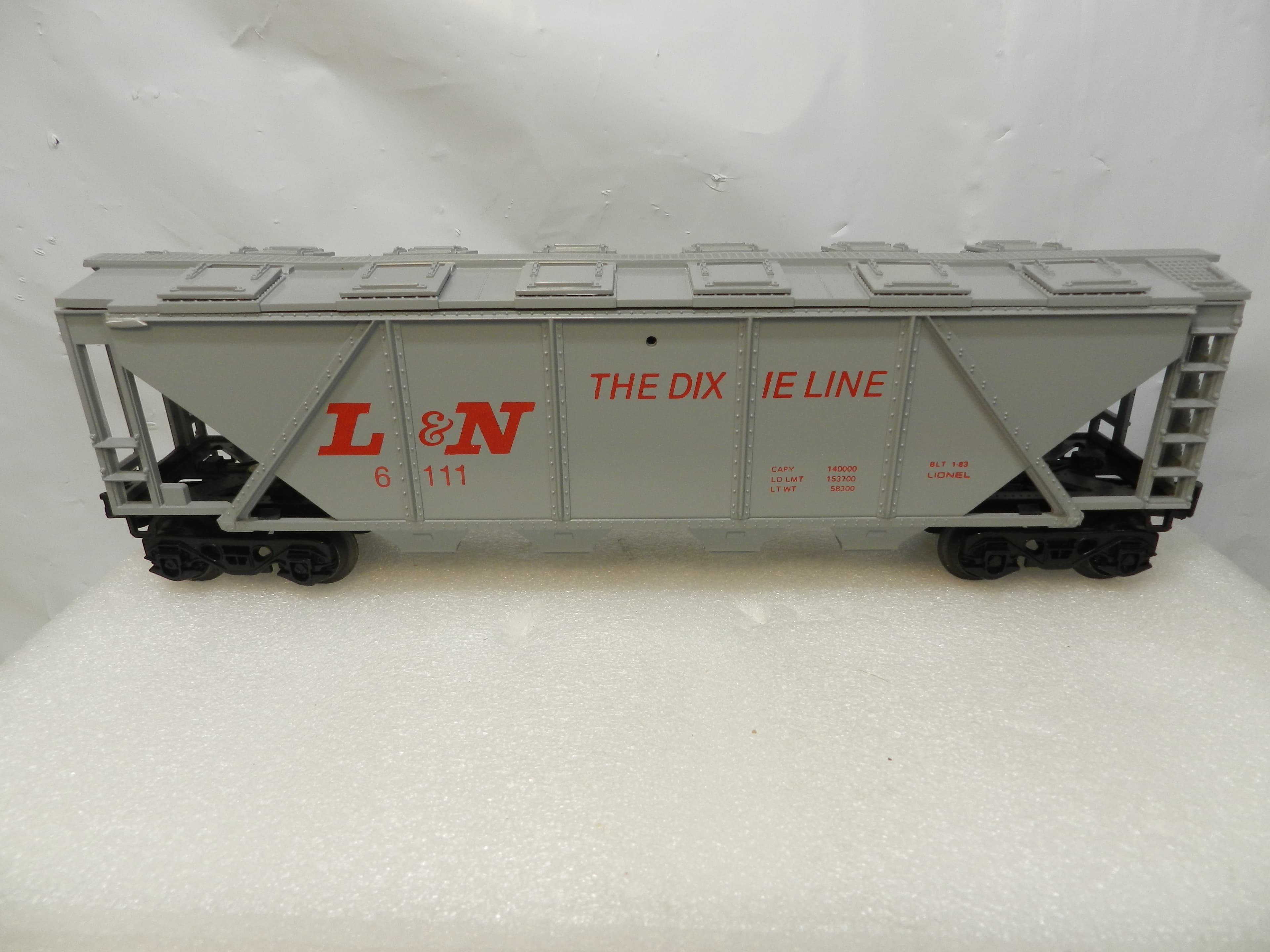 Vintage Lionel 6-6111 L&N Covered Hopper Car 0 & 027 Gauge Train Car (P51K) - Thumbnail 8
