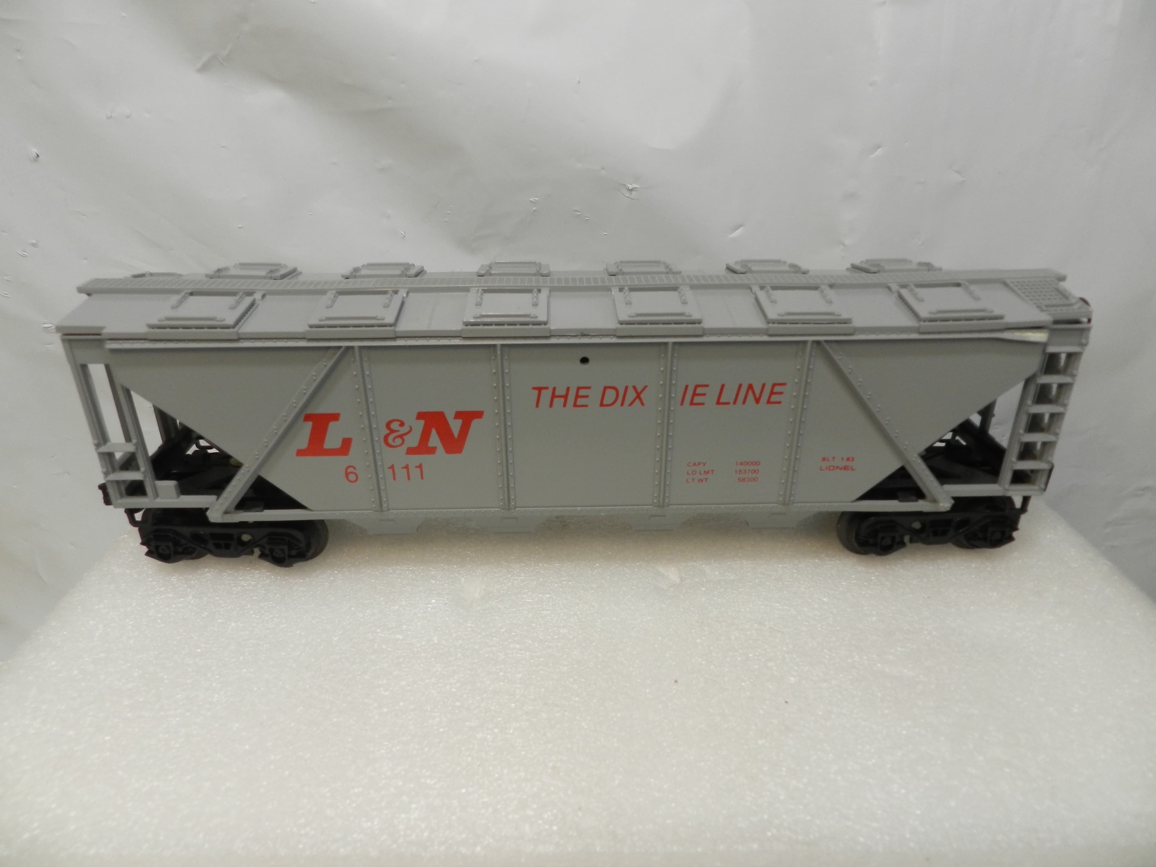 Vintage Lionel 6-6111 L&N Covered Hopper Car 0 & 027 Gauge Train Car (P51K) - Thumbnail 13