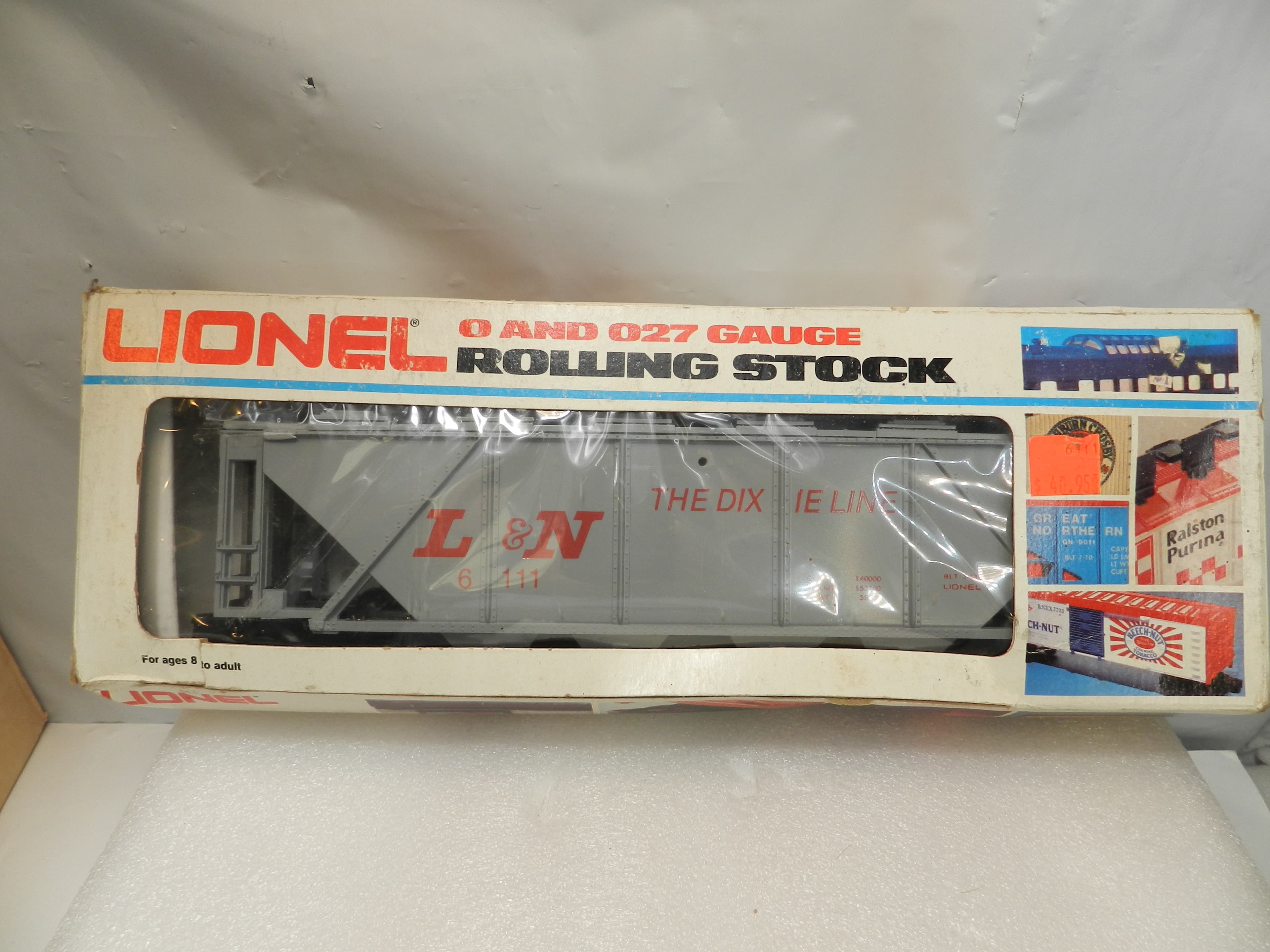 Vintage Lionel 6-6111 L&N Covered Hopper Car 0 & 027 Gauge Train Car (P51K)