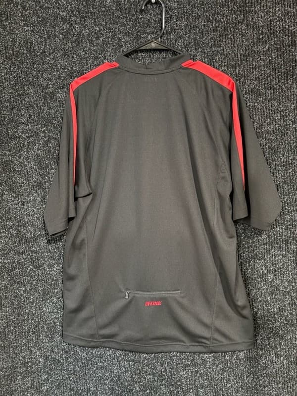 Fox Racing Men's Short Sleeve 1/4 Zip Performance Cycling Jersey Black Red - Thumbnail 7