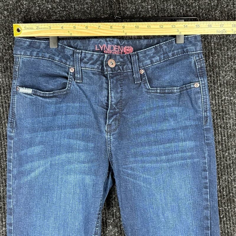 Lynden Cinch Womens Medium Wash Denim Flare Jeans - Thumbnail 5