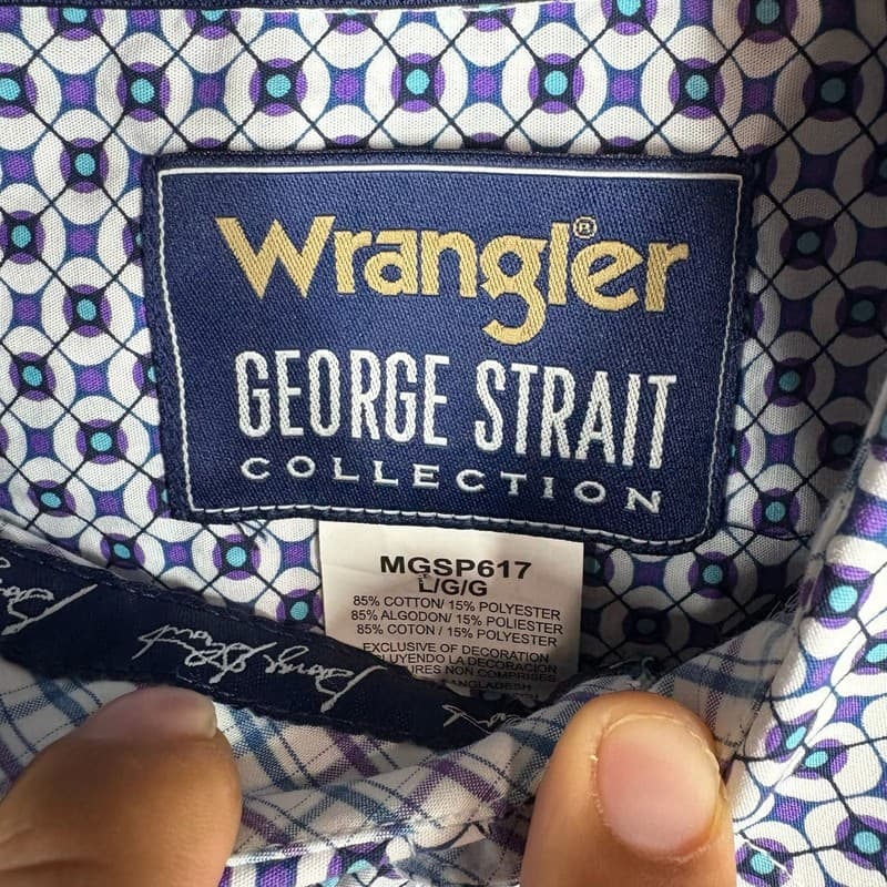 Wrangler George Strait Collection Men's Long Sleeve Button Down Shirt - Thumbnail 3