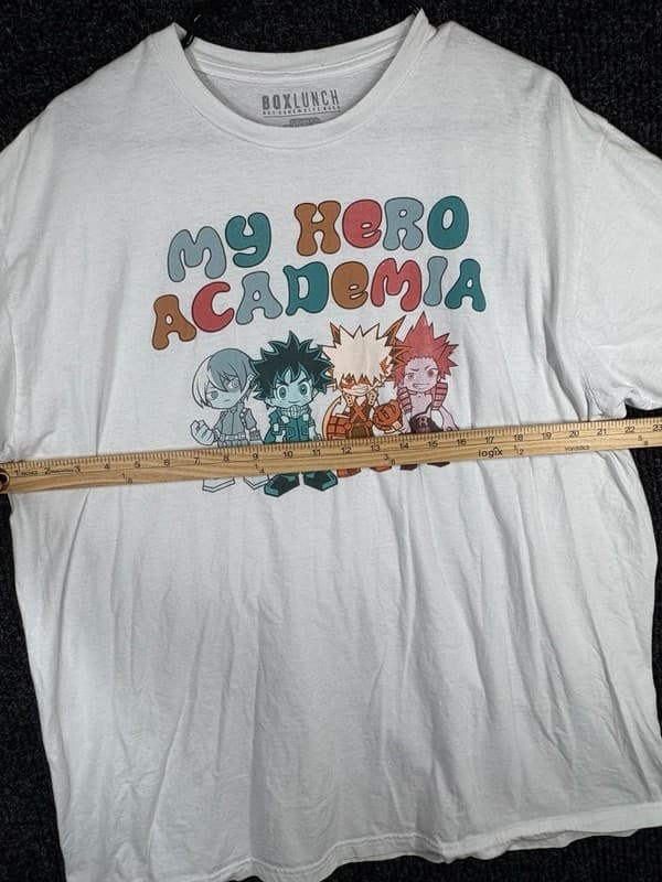My Hero Academia Front Print Box lunch White 2XL Shirt Mens 100%Cotton - Thumbnail 5