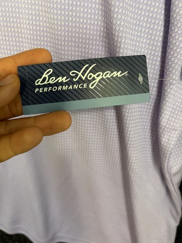 Ben Hogan Performance Short Sleeve Polo Shirt Violet Tulip Print - Thumbnail 5