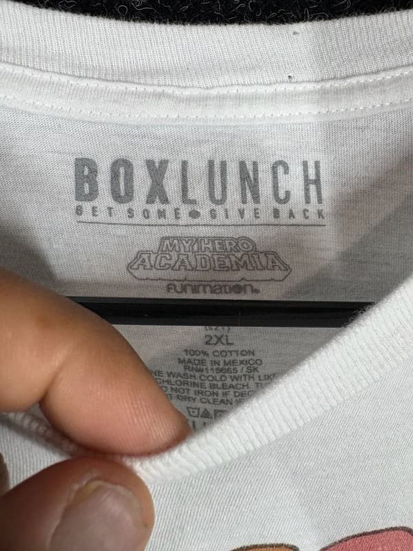 My Hero Academia Front Print Box lunch White 2XL Shirt Mens 100%Cotton - Thumbnail 3