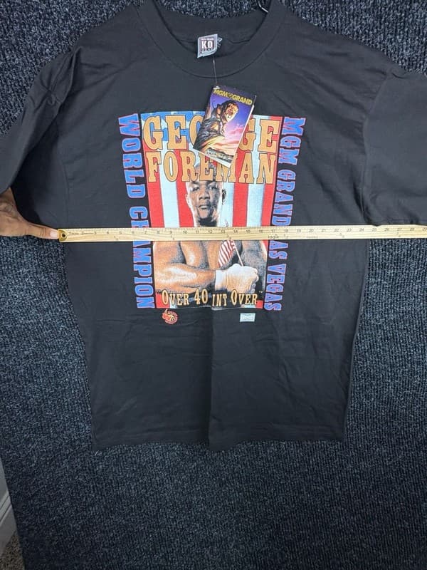 Vintage 1993 George Foreman World Champion MGM Grand K.O. Wear T-Shirt - Thumbnail 10