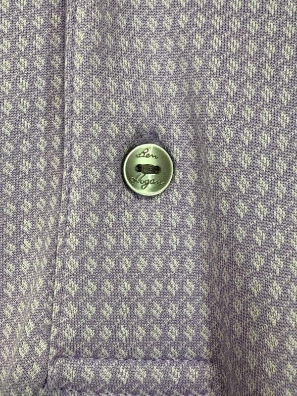 Ben Hogan Performance Short Sleeve Polo Shirt Violet Tulip Print - Thumbnail 7