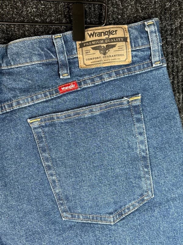 Wrangler Five Star Premium Men's Relaxed Fit Flex Denim Jeans Size 38x30 - Thumbnail 11