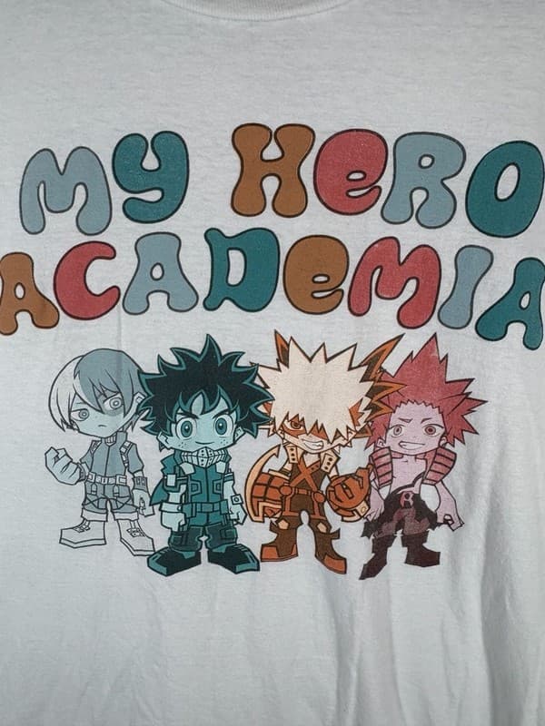 My Hero Academia Front Print Box lunch White 2XL Shirt Mens 100%Cotton - Thumbnail 2