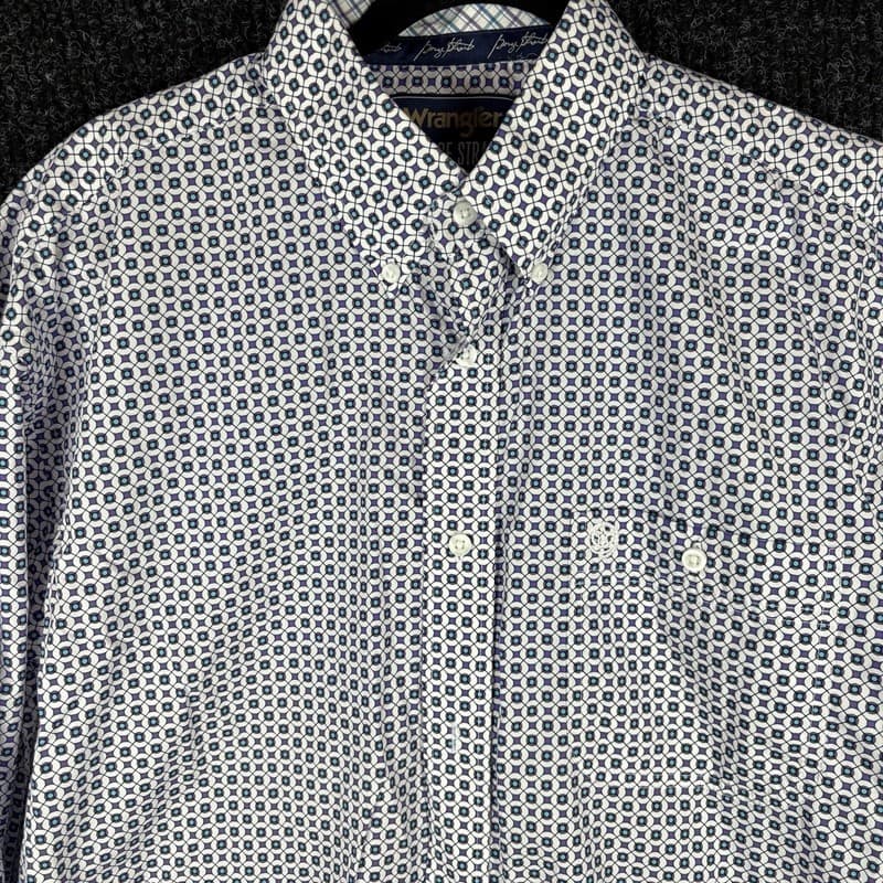 Wrangler George Strait Collection Men's Long Sleeve Button Down Shirt - Thumbnail 2