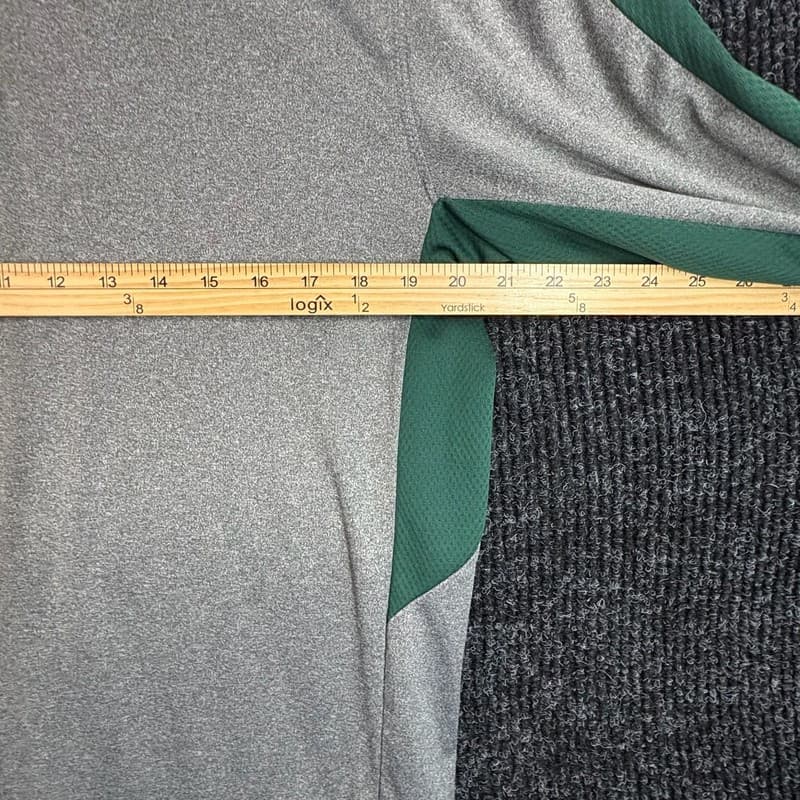 Oregon Ducks Colosseum Men's Quarter Zip Pullover Jacket Gray Green Size XL - Thumbnail 9