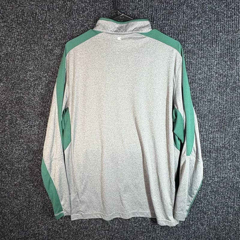 Oregon Ducks Colosseum Men's Quarter Zip Pullover Jacket Gray Green Size XL - Thumbnail 10