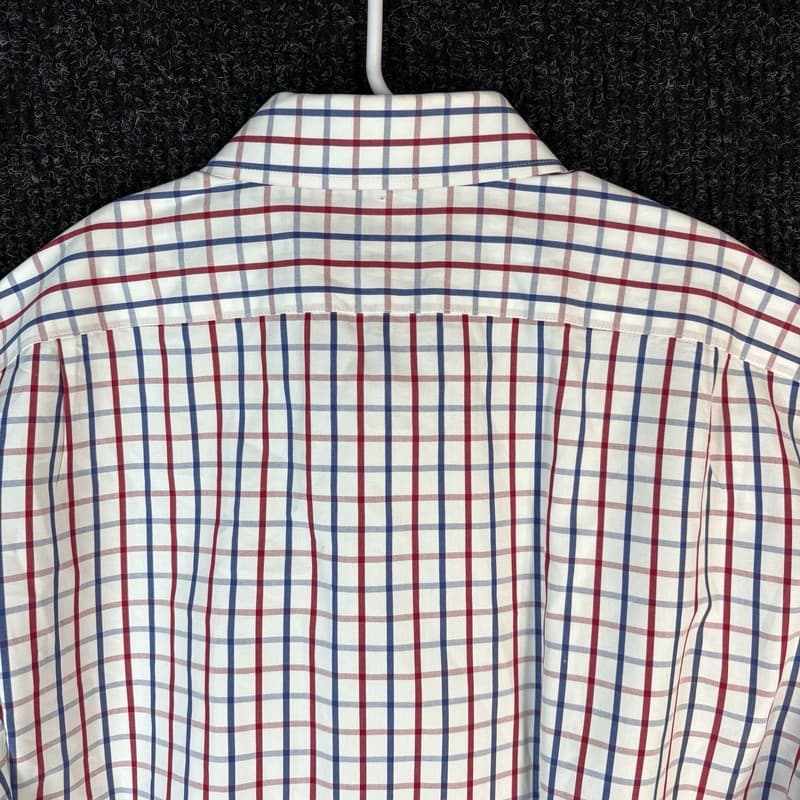 J.Crew Thompson Shirtings Mens Long Sleeve Button Down Shirt Red and Blue Plaid - Thumbnail 9