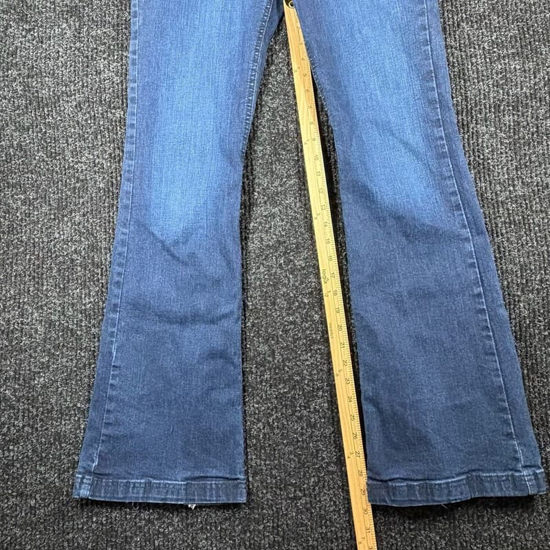 Lynden Cinch Womens Medium Wash Denim Flare Jeans - Thumbnail 7