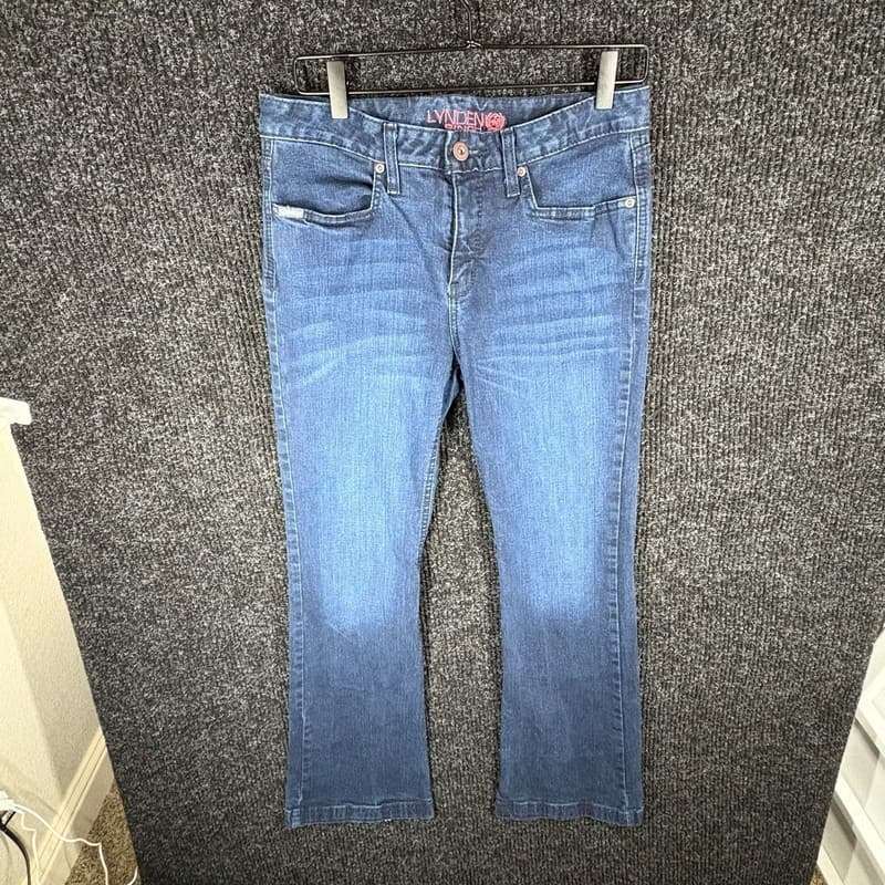 Lynden Cinch Womens Medium Wash Denim Flare Jeans - Thumbnail 3