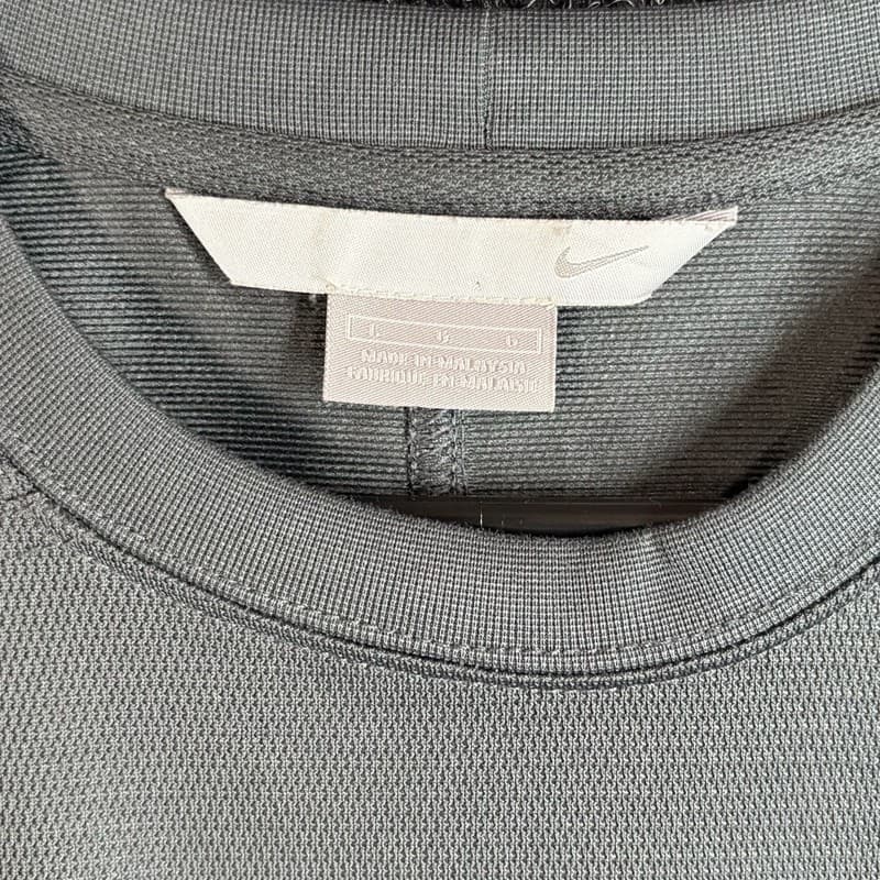 Vintage Nike Dri-FIT Athletic T-Shirt Gray with Orange Side Panels - Thumbnail 3