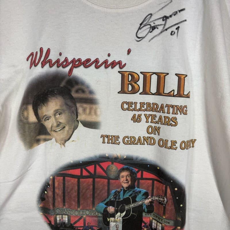 'Whisperin' Bill' Anderson Grand Ole Opry 45th Anniversary Signed Shirt - Thumbnail 4