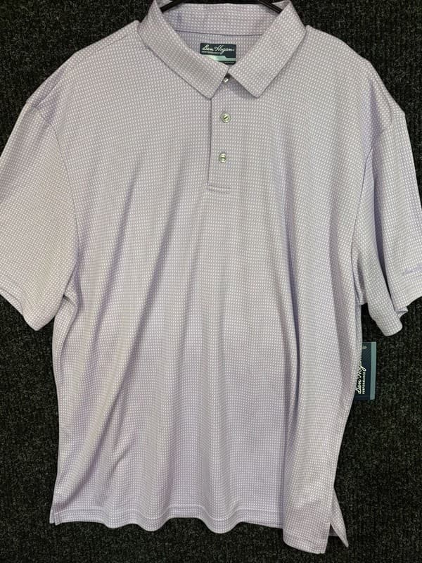 Ben Hogan Performance Short Sleeve Polo Shirt Violet Tulip Print - Thumbnail 4