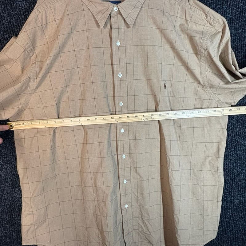 Polo by Ralph Lauren Men's Long Sleeve Button-Down Plaid Shirt Brown 3X - Thumbnail 5