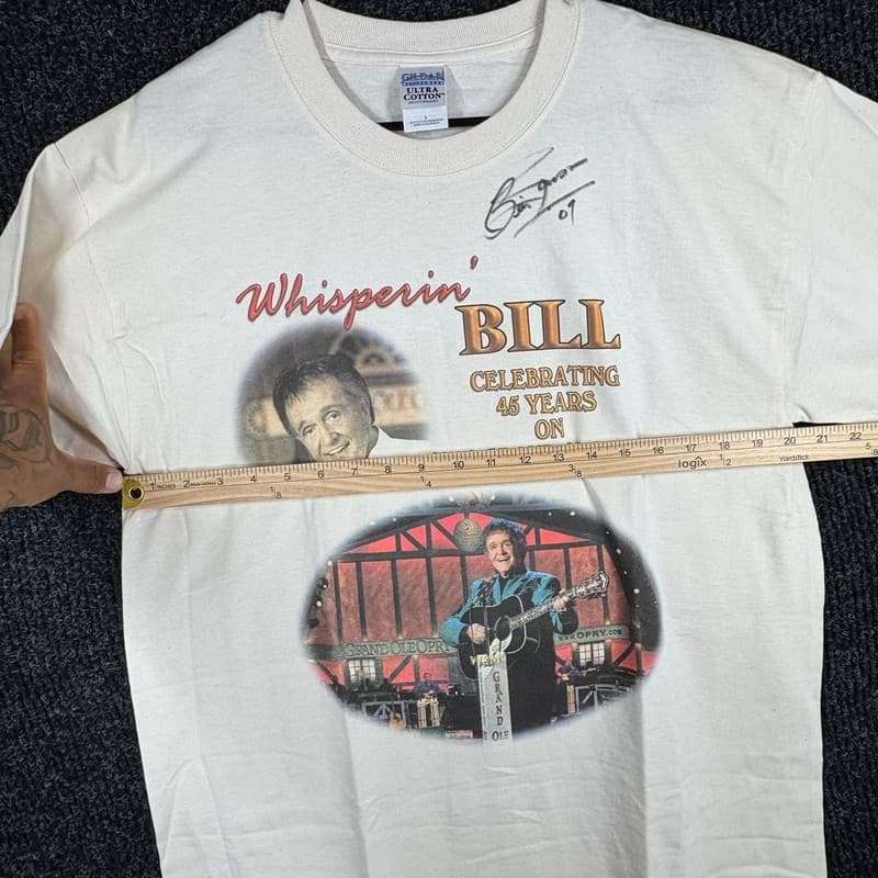 'Whisperin' Bill' Anderson Grand Ole Opry 45th Anniversary Signed Shirt - Thumbnail 8