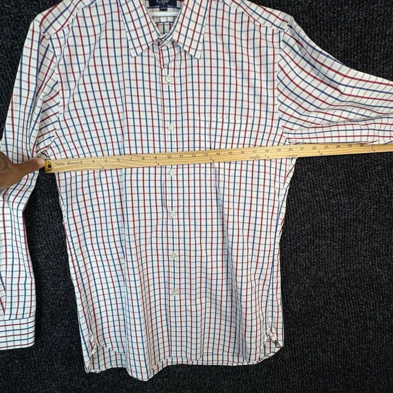 J.Crew Thompson Shirtings Mens Long Sleeve Button Down Shirt Red and Blue Plaid - Thumbnail 7