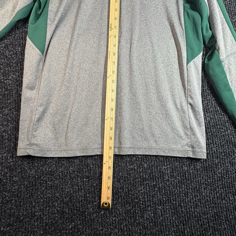 Oregon Ducks Colosseum Men's Quarter Zip Pullover Jacket Gray Green Size XL - Thumbnail 7