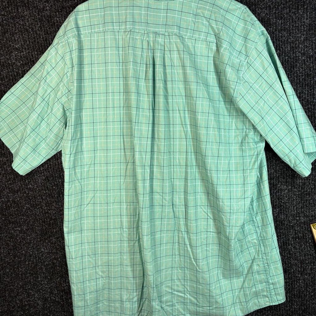 L.L.Bean Men's Short Sleeve Wrinkle Free Traditional Fit Plaid Button-Down Shirt - Thumbnail 7