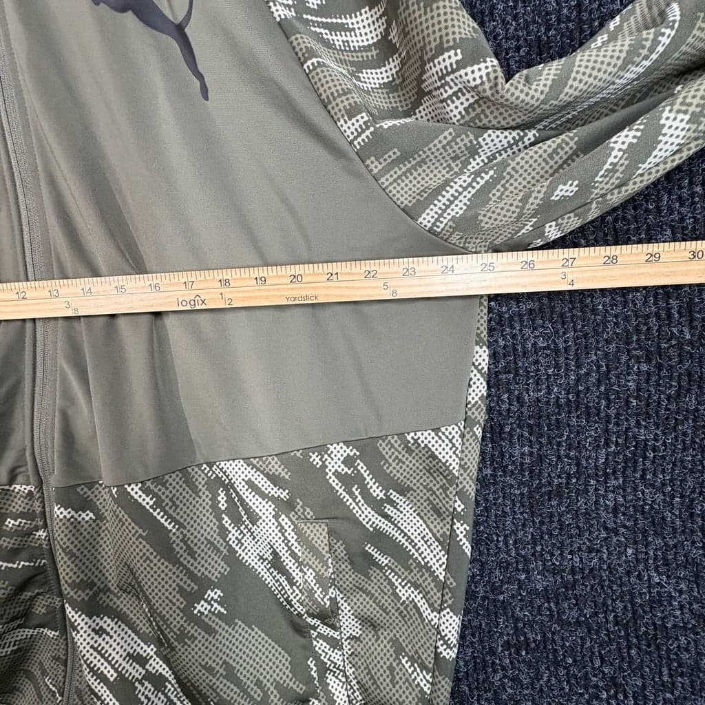 Puma Contrast Jacket 2.0 Full Zip Green Camo - Thumbnail 8