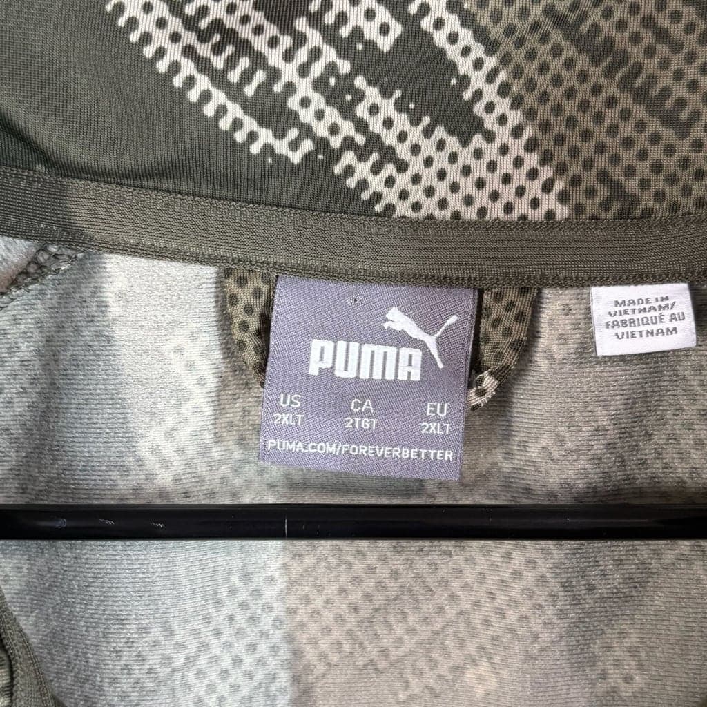Puma Contrast Jacket 2.0 Full Zip Green Camo - Thumbnail 4