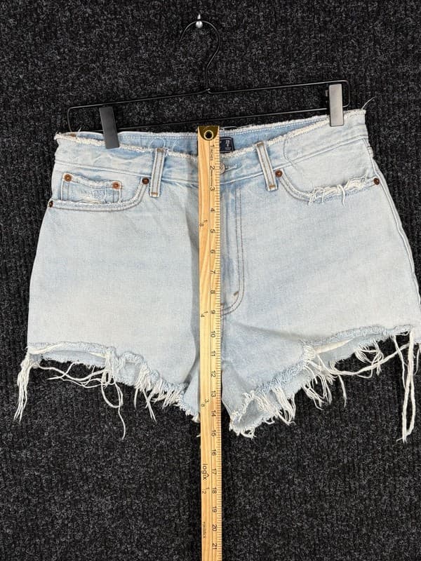 Abercrombie & Fitch Annie High Rise Cutoff Denim Shorts Size 29/8 - Thumbnail 5