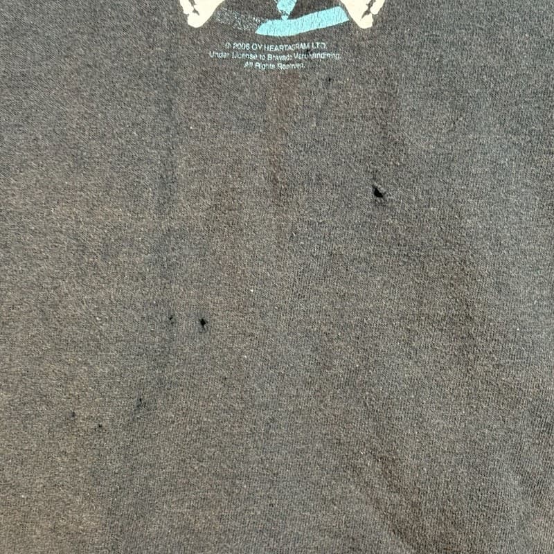 Vintage 2006 HIM Heartagram Skeleton Graphic Band T-Shirt - Thumbnail 6