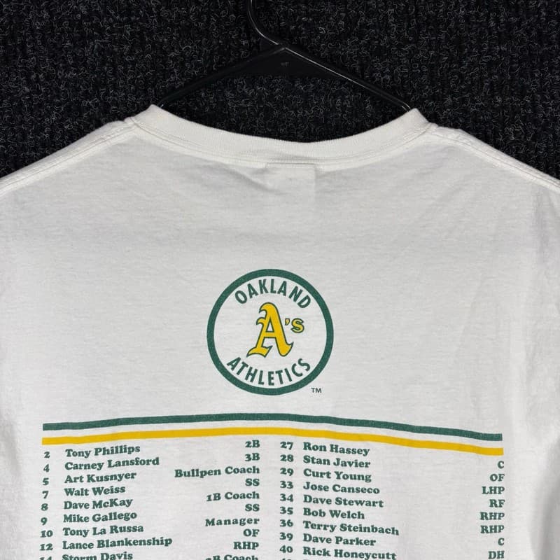 Vintage 1989 Oakland Athletics World Series Champions Commemorative T-Shirt - Thumbnail 12