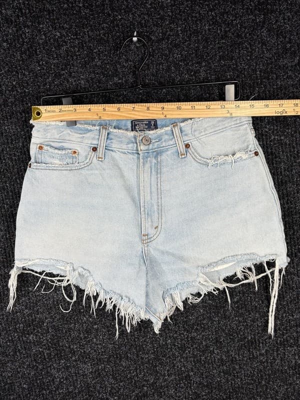 Abercrombie & Fitch Annie High Rise Cutoff Denim Shorts Size 29/8 - Thumbnail 4