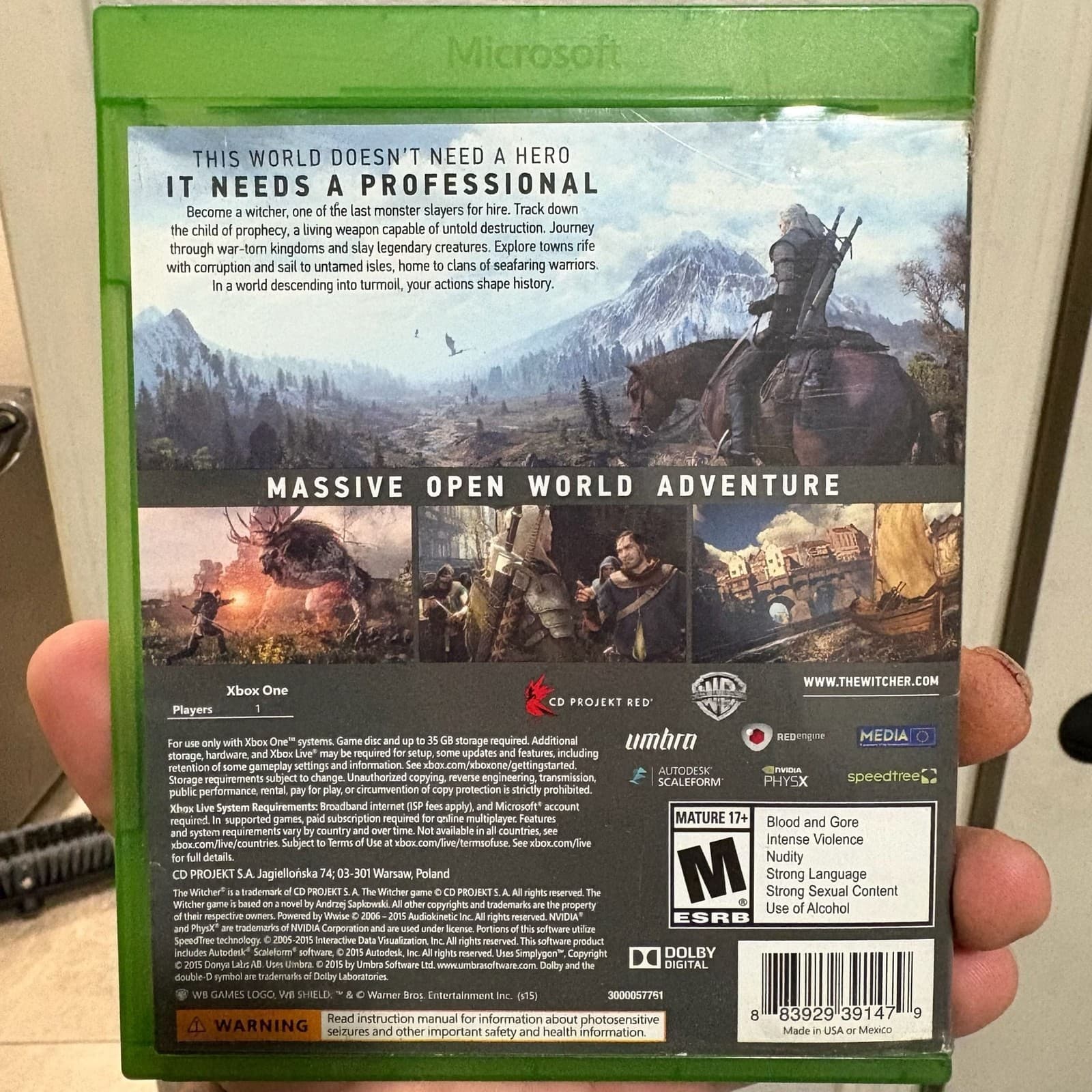 The Witcher 3: Wild Hunt - Xbox One - Thumbnail 2