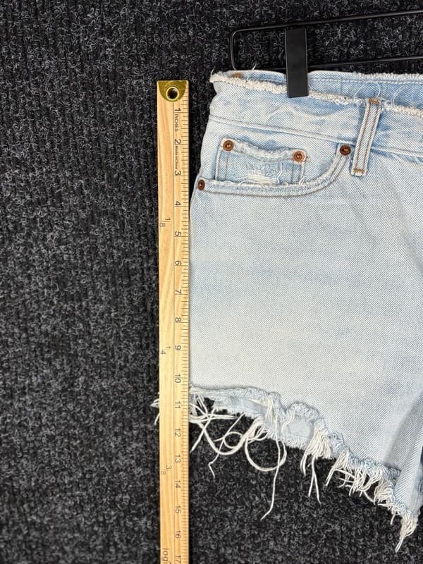 Abercrombie & Fitch Annie High Rise Cutoff Denim Shorts Size 29/8 - Thumbnail 6