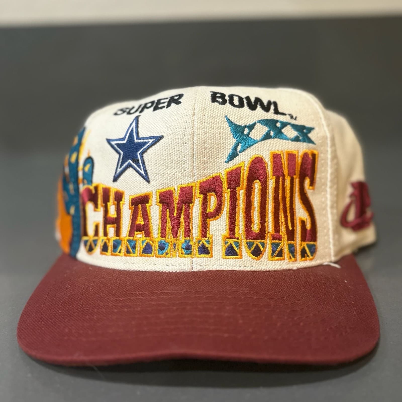 VTG Dallas Cowboys Hat Cap Super Bowl XXX Champions Logo Athletic Hat - Thumbnail 2