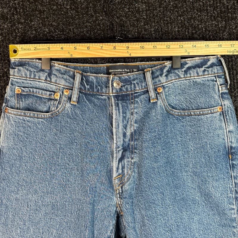 Abercrombie & Fitch Ultra High Rise Vintage Straight Jeans - Thumbnail 4