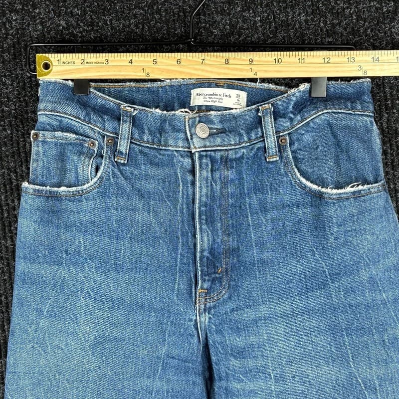 Abercrombie & Fitch Womens The '90s Straight Ultra High Rise Jeans - Thumbnail 4