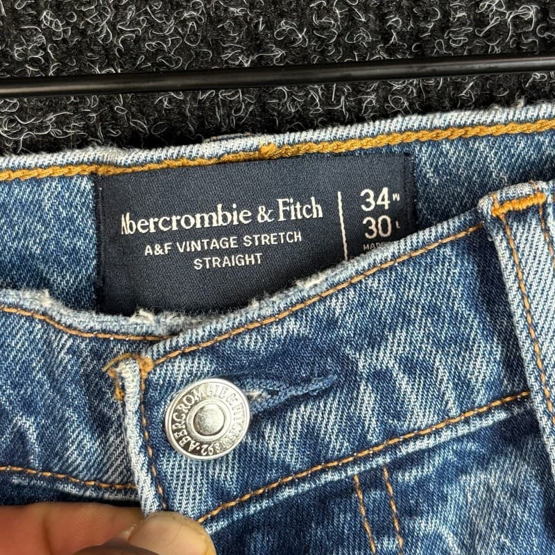 Abercrombie & Fitch Ultra High Rise Vintage Straight Jeans - Thumbnail 3