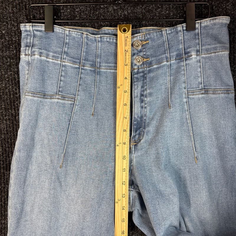 INC Denim High Rise Flare Jeans Light Wash - Thumbnail 8