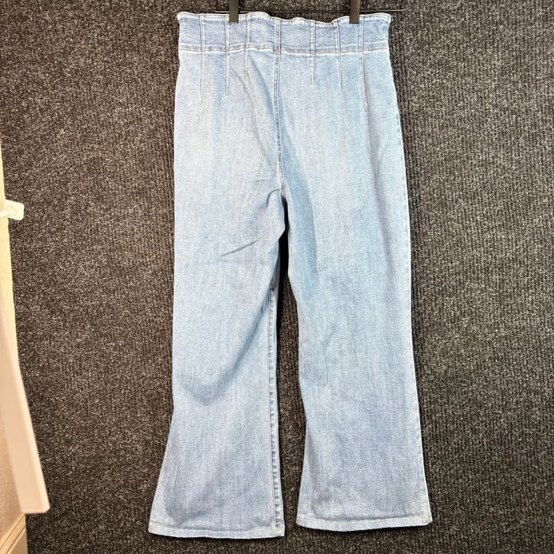 INC Denim High Rise Flare Jeans Light Wash - Thumbnail 12